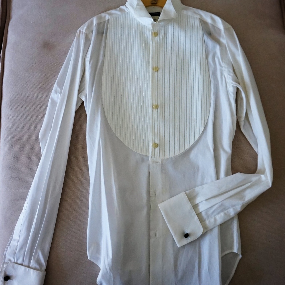 Giorgio Armani Tuxedo Shirt, Made in Italy, Size:
